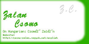 zalan csomo business card